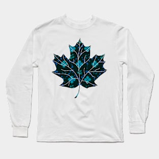 Blue Retro Flowers 3 Long Sleeve T-Shirt